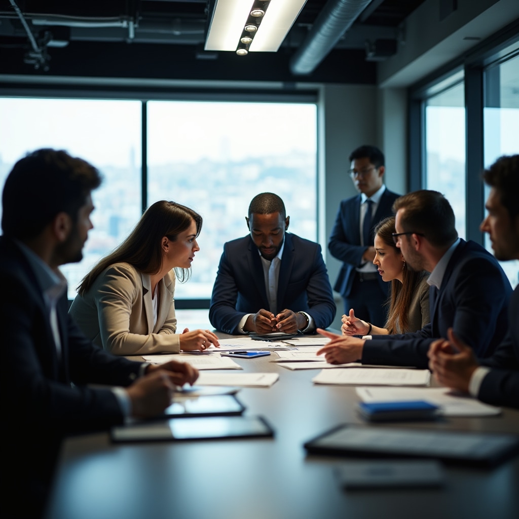 Group workshop with collaborative contract analysis